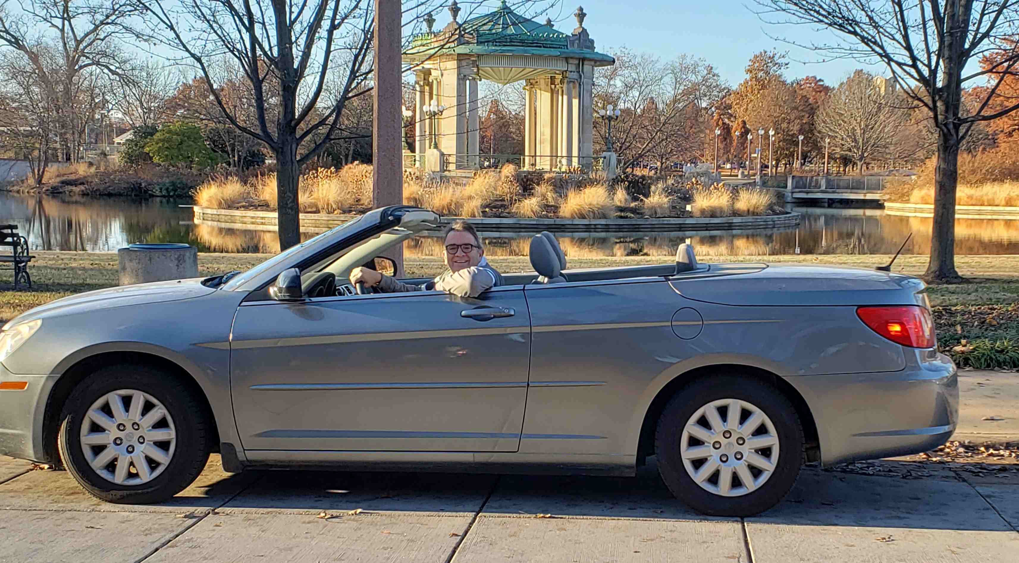 2019-11-24 Randy topless at Muny Bandstand pond.jpg